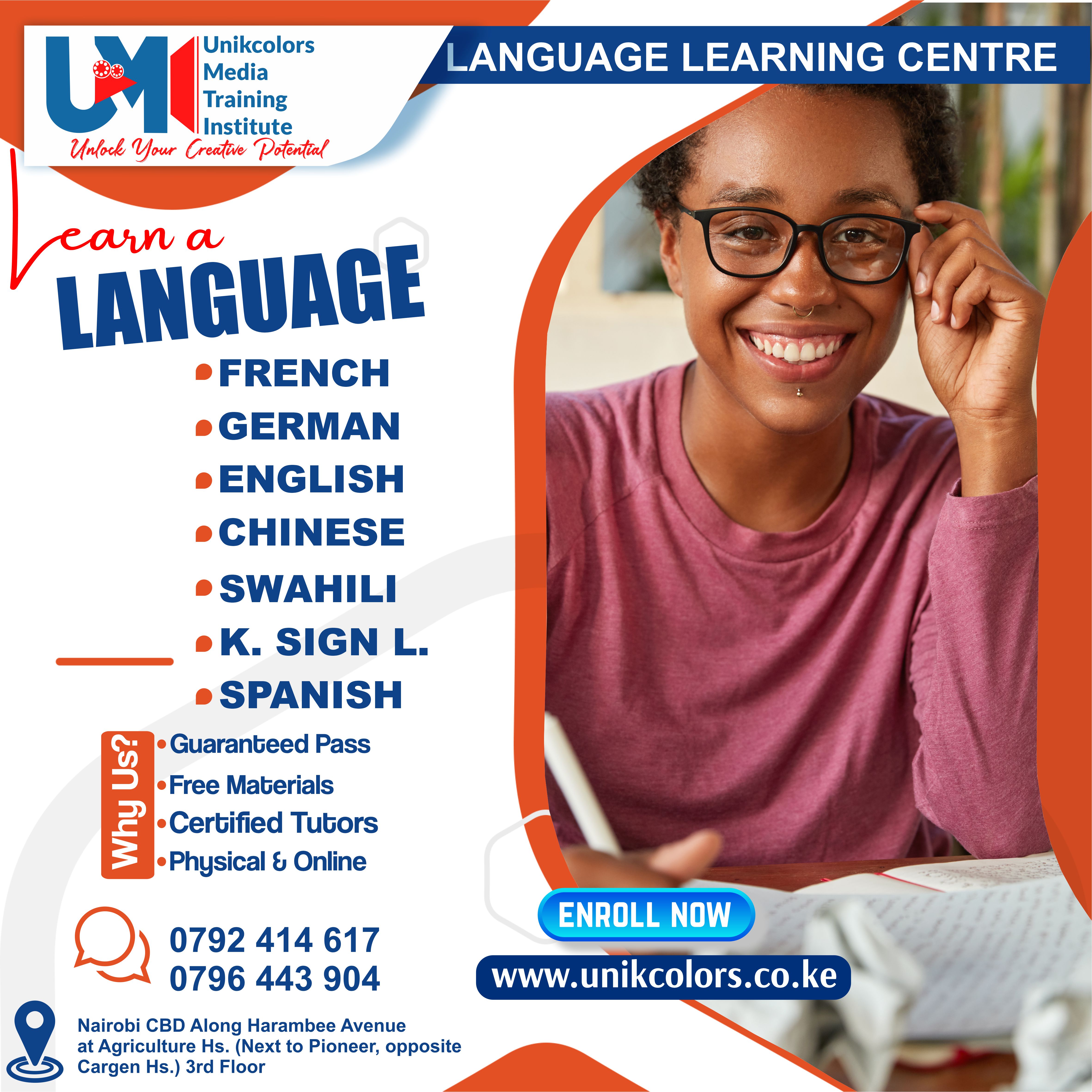 LANGUAGE TRAINING CENTRE - GERMAN | ENGLISH | FRENCH | CHINESE | SPANISH | SWAHILI | KENYA SIGN LANG